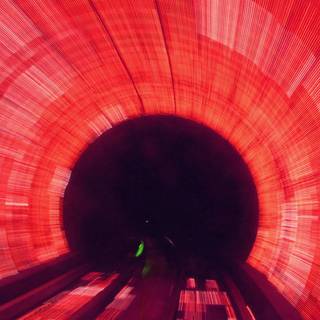 Red tunnel wallpaper