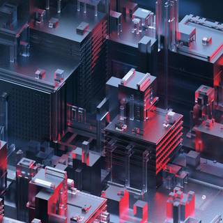 Abstract buildings wallpaper