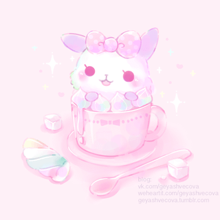 Kawaii baby bunny wallpaper
