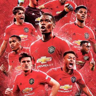 Man United 19/20 phone wallpaper