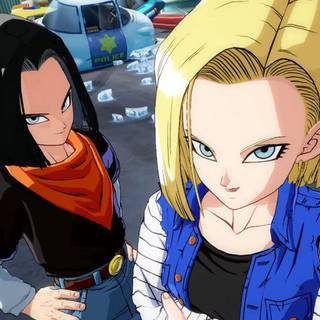 Androide 18 and 17 DBZ wallpaper