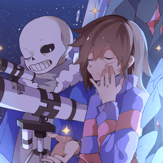 Sans x Frisk wallpaper