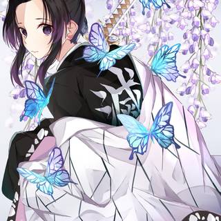 Shinobu Kocho smartphone wallpaper