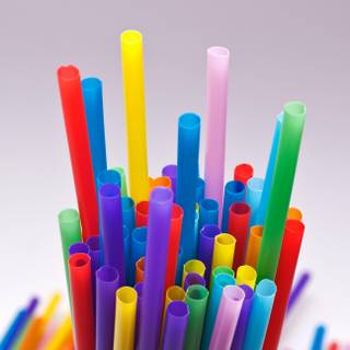 Plastic straws wallpaper