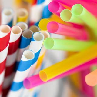 Plastic straws wallpaper