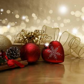 Rustical Christmas decorations wallpaper