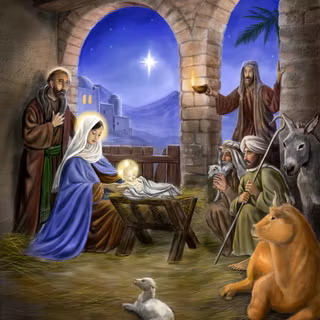 Christmas crib wallpaper