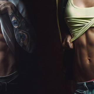 Gym couple wallpaper