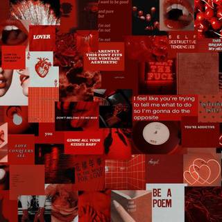 Red aesthetics desktop wallpaper