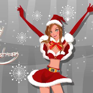 Merry Christmas cartoon wallpaper
