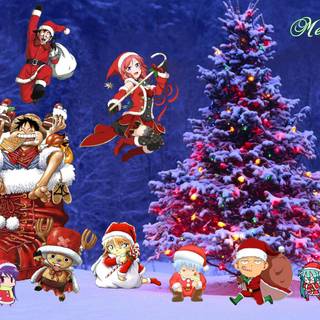 Merry Christmas anime wallpaper