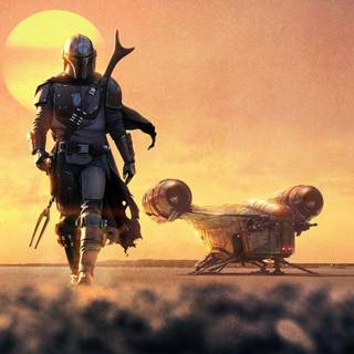 Baby Yoda and Mandalorian wallpaper