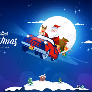 Christmas desktop cartoon wallpaper