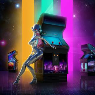 Rainbow retrowave wallpaper