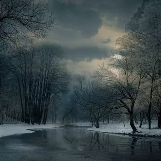 Winter creek wallpaper