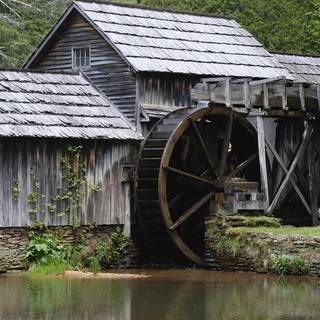 Watermill wallpaper