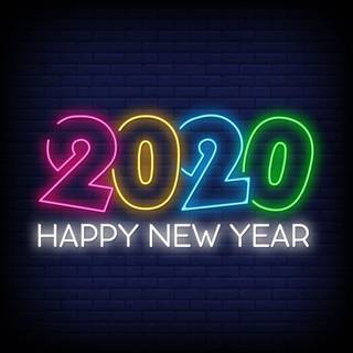 Colorful New Year 2020 wallpaper