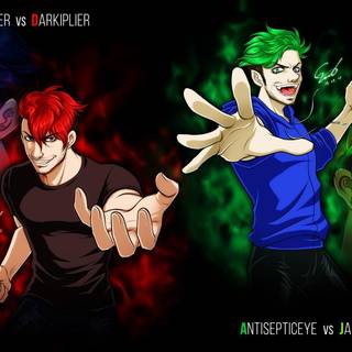 Darkiplier and Antisepticeye wallpaper