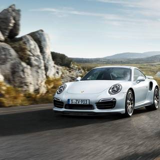 White Porsche 911 Carrera Cabriolet car wallpaper