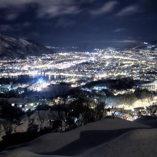 Cold winter night wallpaper