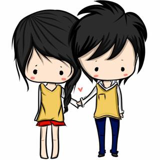 Kawaii couple anime wallpaper