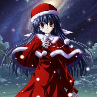 Cute girl Christmas wallpaper