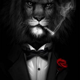 Black lion mobile wallpaper