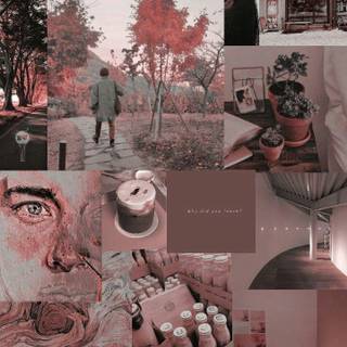 Pink aesthetic collage wallpaper