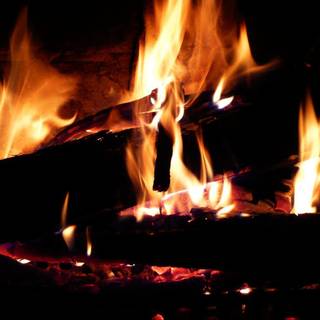 Christmas fireplace night wallpaper