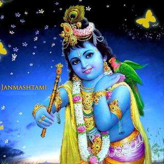 Little Krishna desktop wallpaper