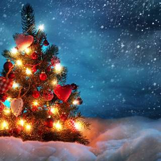 Bing Christmas tree wallpaper