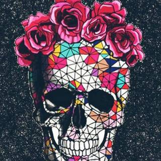 Rose skull Android wallpaper