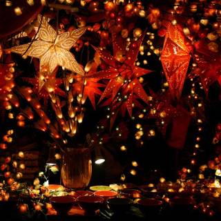 Christmas ornament lights wallpaper