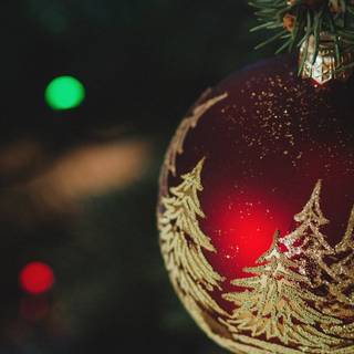 Christmas ornament lights wallpaper