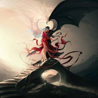 Anime demonic angel wallpaper