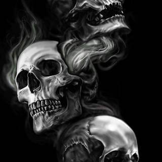 Android amoled skull wallpaper