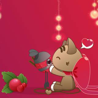 Kawaii Christmas desktop wallpaper