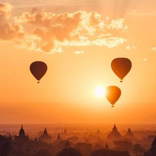 Hot air balloon nature iPhone Xs Max wallpaper