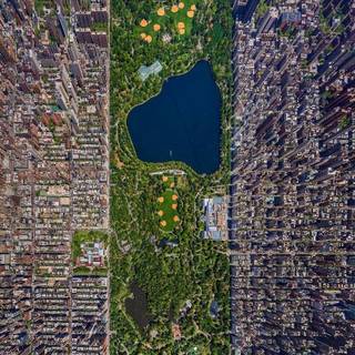 Buildings design aerial view wallpaper