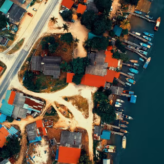 Buildings design aerial view wallpaper