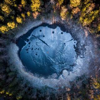 Frozen lake wallpaper