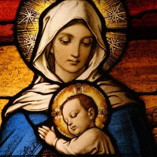 Mother Mary child Jesus Christmas wallpaper