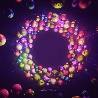 Christmas balls 4k wallpaper