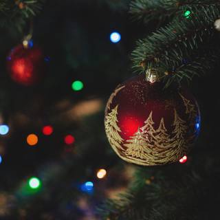 Christmas balls 4k wallpaper