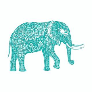 Zentangle elephants wallpaper