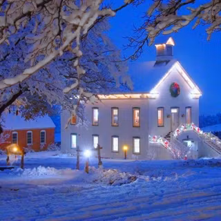 Christmas church scenes wallpaper