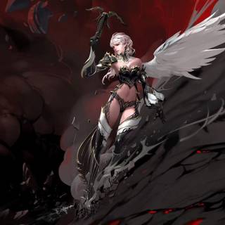 Resting angel wallpaper