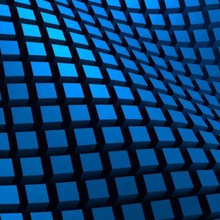 Blue digital art squares wallpaper