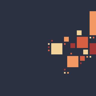 Blue digital art squares wallpaper