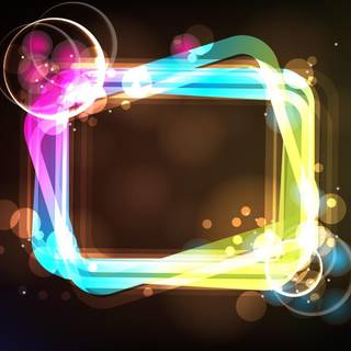 Blue digital art squares wallpaper